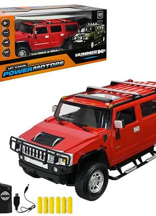 Машина на радіокеруванні pm1401 "powermotors",1:14 hummer h2 акумулятор,у коробці р.49x23x23см.