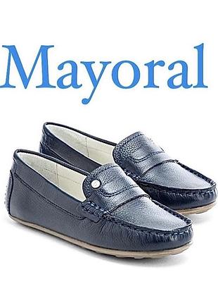 Нові з бірками мокасини дитячі mayoral (43661,сині) на 28,33 розмір