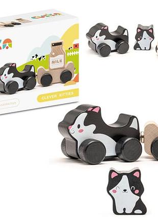 Деревянная игрушка "веселые котята" арт. 15450 cubika