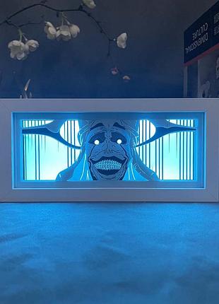 Многослойный ночник лампа аниме solo leveling светильник statue of god anime статуя бога rgb