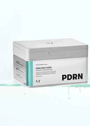Набор тканевых масок с полинуклеотидами vt pdrn daily mask, 30 шт