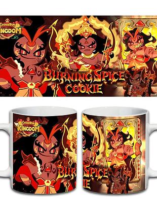 Кружка сookie run kingdom, кружка burning spice cookie с принтом, чашка на подарок, печать на чашках 330 мл