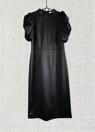 Чорне плаття з легким блиском h&m