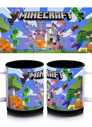 Кружка minecraft, кружка з принтом майнкрафт, чашка на подарунок, друк на чашках 330 мл