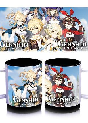 Кружка genshin impact, кружка с принтом геншин импакт, чашка на подарок, печать на чашках 330 мл