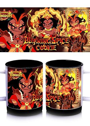Кружка сookie run kingdom, кружка з принтом burning spice cookie,чашка на подарунок, друк на чашках 330 мл