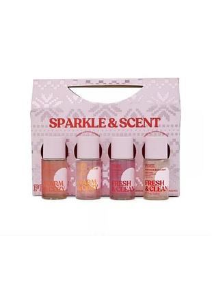 Оригинальный набор из 4 мини спреи по 75 мл victorias secret pink sparkle scent подарочный набор