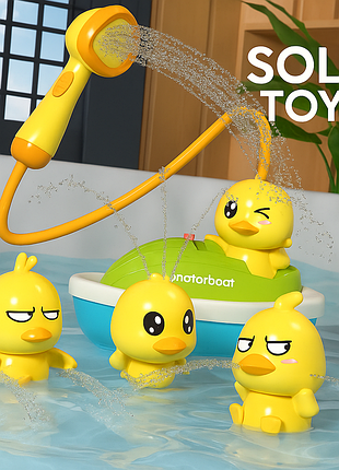 Игрушка для ванны “уточка с душем” (duckling electric shower) игрушка для купания утята с душем и моторной лодкой | водная игра