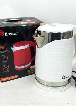 Електрочайник domotec ms-5027 2000 вт. колір: білий shop