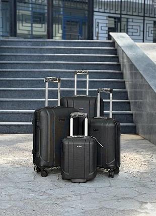 Ударопрочный wings большой чемодан поликарбонат дорожный l на колесах польша 110 литров