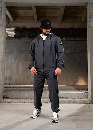 Спортивный костюм мужской stone island limit grey! костюм чоловічий stone island сірий! костюм мужской стоун айленд серый! размеры s-2xl!