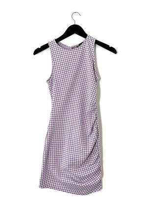 Коротка сукня в клітинку zara