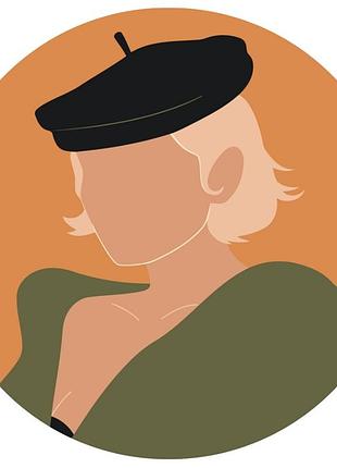 Картина за номерами фарбами для дорослих кругла на дерев’яній основі 30 см париж у пастельних тонах розмір m