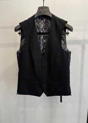 Класична чоловіча жилетка next tailoring жилет чорний s