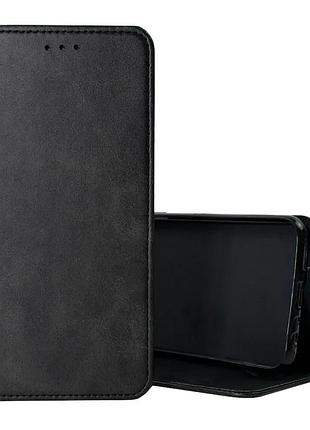 Чехол книжка магнит хлястик xiaomi redmi note 12 черный прошита