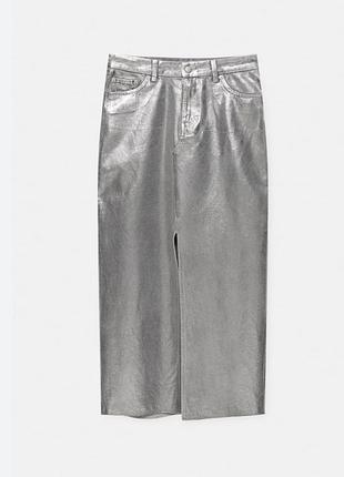 Pull&bear спідниця міді металік