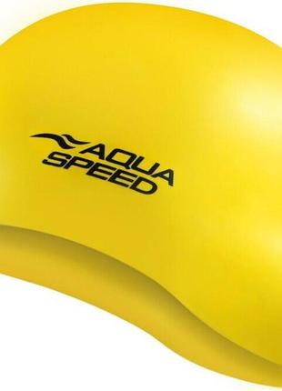 Стильна шапочка aqua speed mono 6197 жовта для басейну