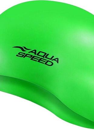 Яскрава шапочка aqua speed mono 6195 салатова для плавання