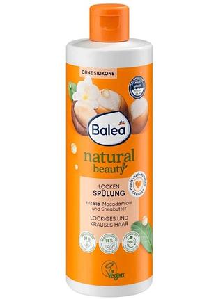 Кондиционер для вьющихся волос balea natural beauty с органической макадамией маслом и ши 350 мл