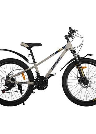 Велосипед spark hold (колеса - 24", сталева рама - 11") сірий