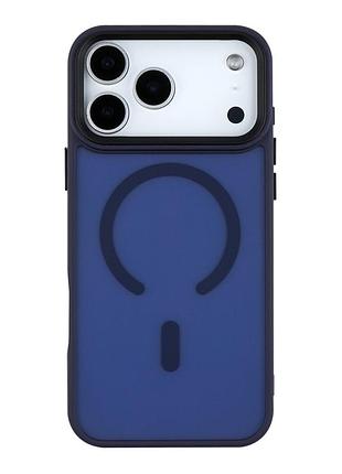 Чохол tpu pc матове покриття shadowmat magsafe для apple iphone17 pro dark blue