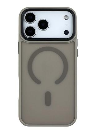 Чохол tpu pc матове покриття shadowmat magsafe для apple iphone17 pro max grey