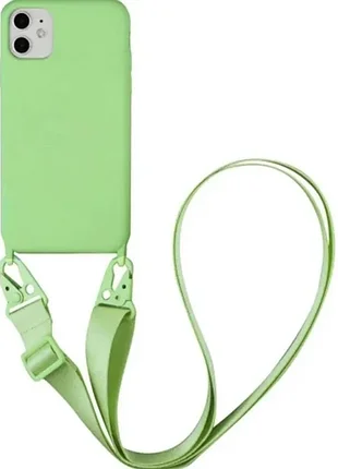 Чохол silicone case grossbody iphone 11 (light green) м00286
