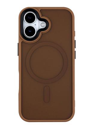 Чохол tpu pc матове покриття shadowmat magsafe для apple iphone17 brown
