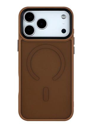 Чохол tpu pc матове покриття shadowmat magsafe для apple iphone17 pro brown