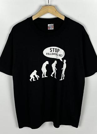 Vintage stop following me вінтажний мерч футболка чоловіча розмір xl