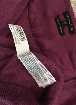 Кашеміровий шовковий светр, джемпер пуловер massimo dutti,100% кашемір 5