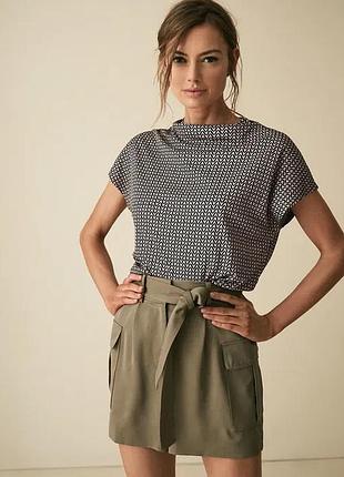 Топ з принтом reiss /pax printed high neck top