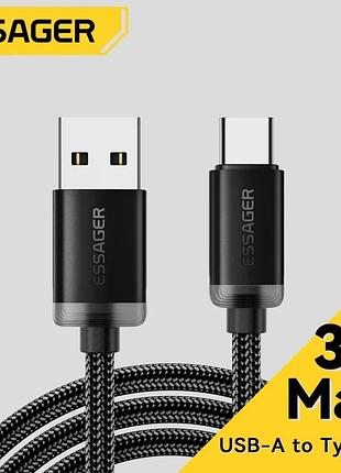 Кабель швидкого заряджання usb-a — type-c 3 a 3 метри, зарядний кабель для телефона usb на type-c