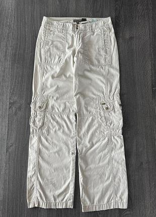 Y2k vintage multipocket white cargo pants women жіночі штани