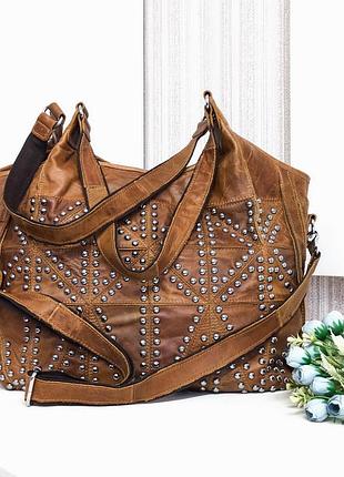 Сумка кожаная большая american leather, натуральная кожа.