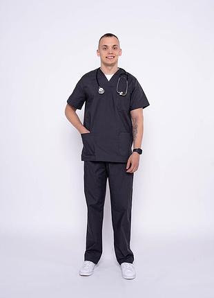 Медицинские штаны черные, одежда для медиков 6xl