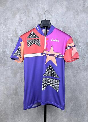 Мужская велоджерси diadora 90s retro print cycling shirt m