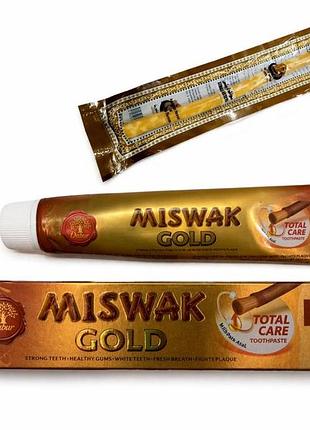 Зубная паста miswak gold (мисвак голд) 60 грамм + палочка месвак египет оригинал средняя