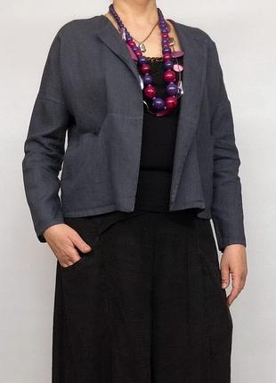 Накидка льняная жакет в бохо стиле, feruzzi, лен.