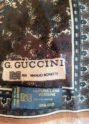 Хустка g.guccini 73см шерсть колекційний вінтаж