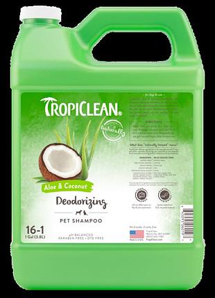 Шампунь tropiclean aloe&coconut алое та кокос для собак і кішок 9.5 л
