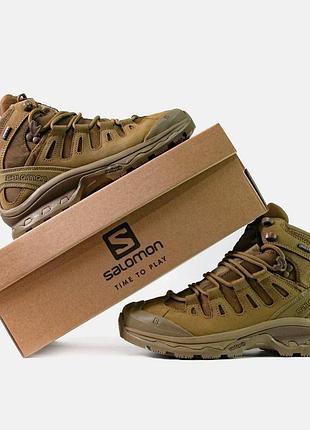 Чоловічі черевики salomon quest 4d gore-tex forces 2 en high coyote brown 6