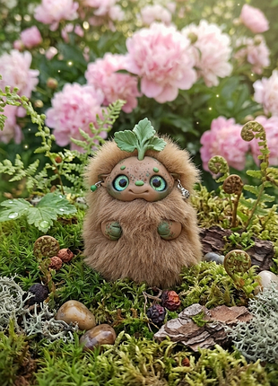 Авторская коллекционная игрушка флиз бабблтон / лесной дух ручной работы / фэнтези декор
