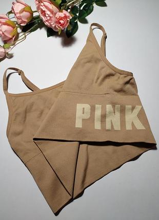 Топ бюстгалтер на бретелях pink active, размер s, eur 75b, 75a, 75aa, 70c, 70d)