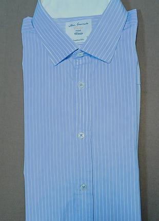 Комір 43 см  tm lewin  size  17 43-87cm 34 1/2  fitted блакитна  в смужку  сорочка   100%cotton