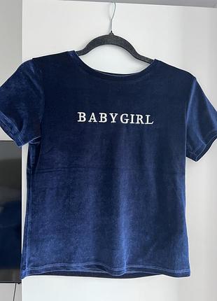 Велюрова футболка bershka
