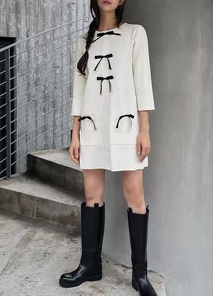 Трикотажное белое платье с бантиками zara
💥💥💥💥💥💥💥💥💥💥