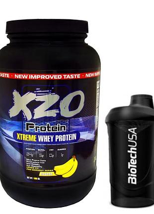 Xtreme whey protein = 80% білка + bcaa 16% для росту м'язів ( 1 кг/банка ) смак: банан + шейкер спортивний