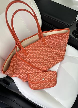 Сумка шопер goyard помаранчева 2в1