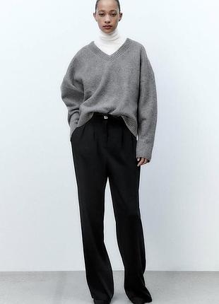 Шикарные широкие длинные черные штаны zara ✨✨✨✨✨✨✨✨✨✨